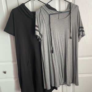 2 hoodie t-shirt dresses!
